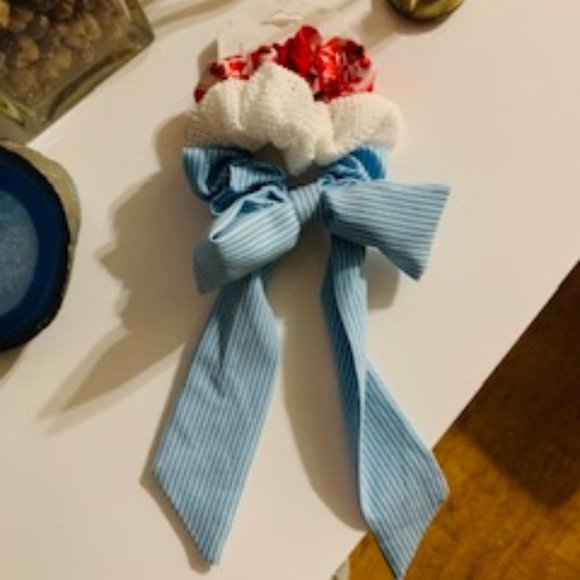 Nicole Miller Red, White and Blue Scrunchies - Picture 5 of 5